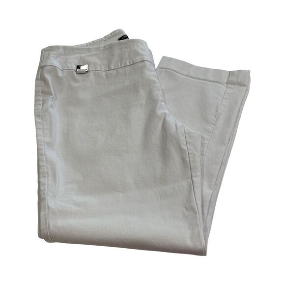 LISETTE L Solid Magical Lycra Ankle Pants. - Picture 2 of 6